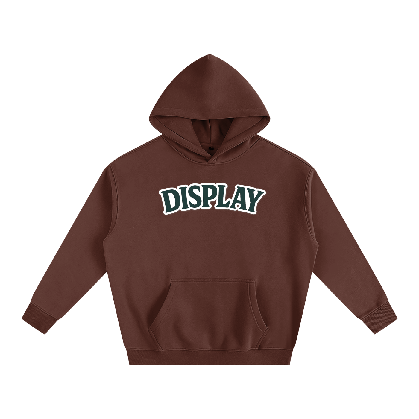 Green Display Logo Fleeced Hoodie