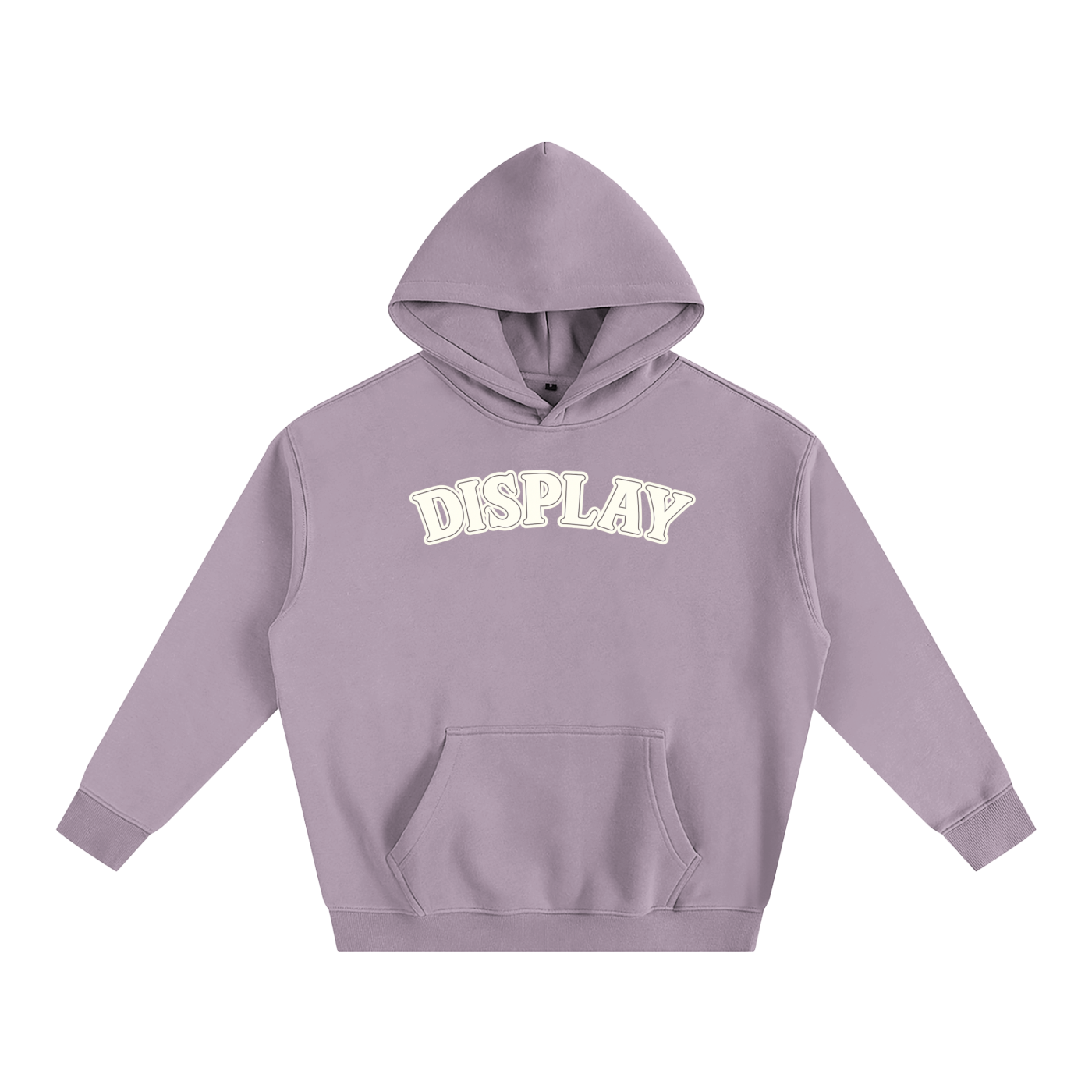 White Display Logo Fleeced Hoodie