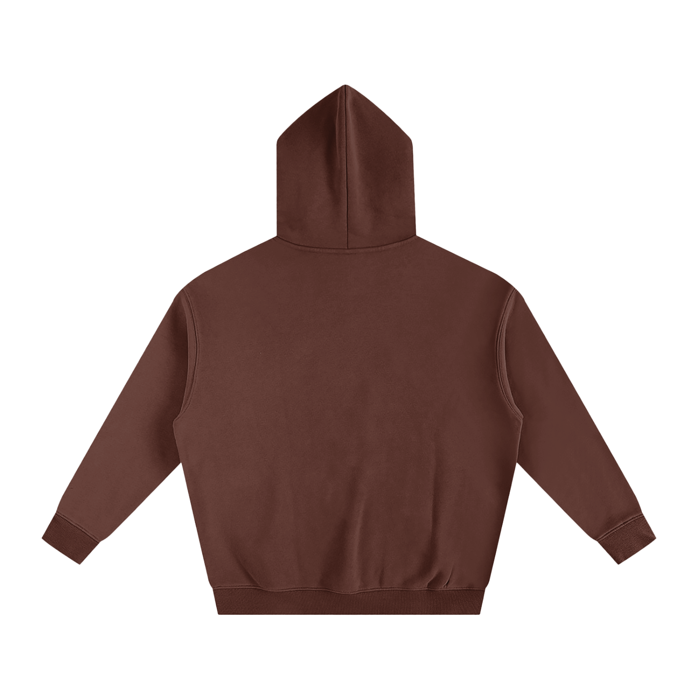 White Display Logo Fleeced Hoodie