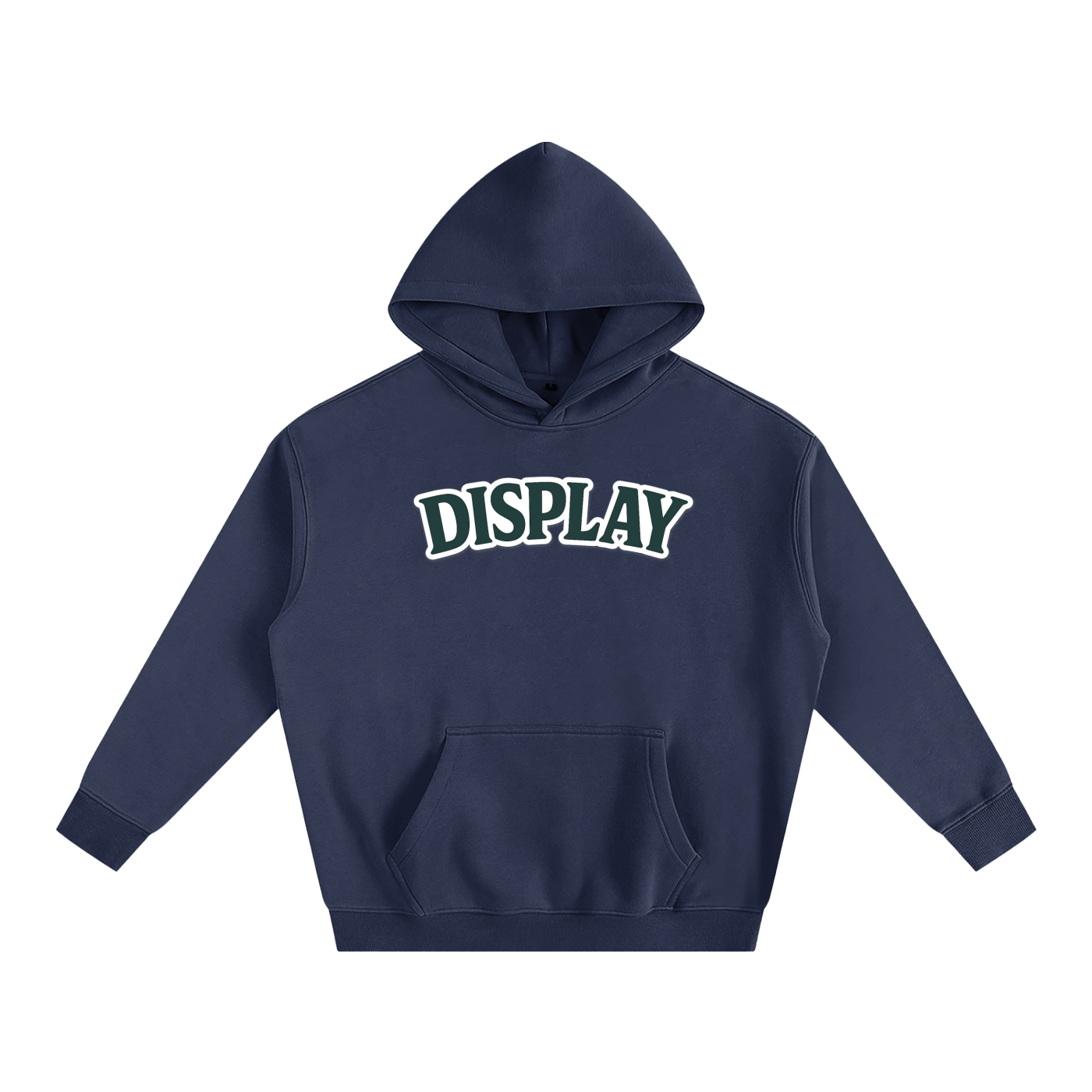 Green Display Logo Fleeced Hoodie