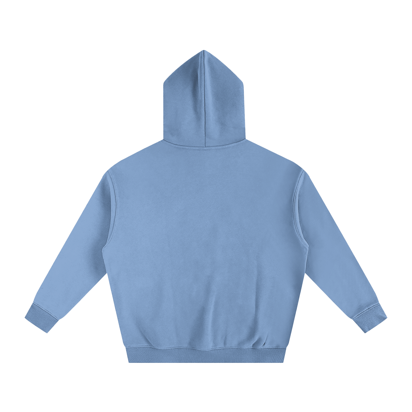 White Display Logo Fleeced Hoodie