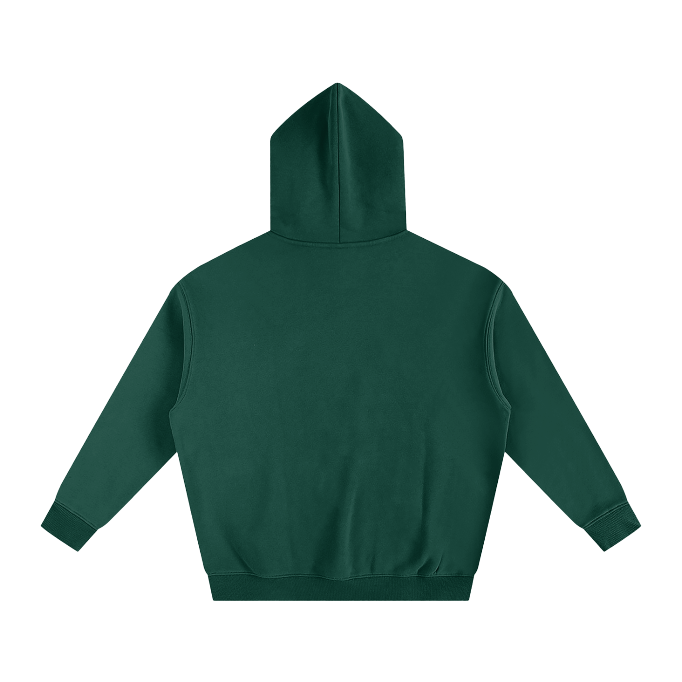 White Display Logo Fleeced Hoodie