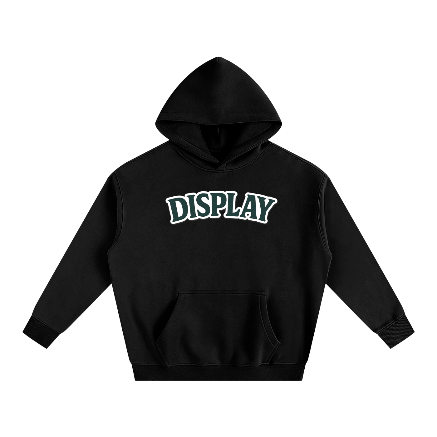 Green Display Logo Fleeced Hoodie