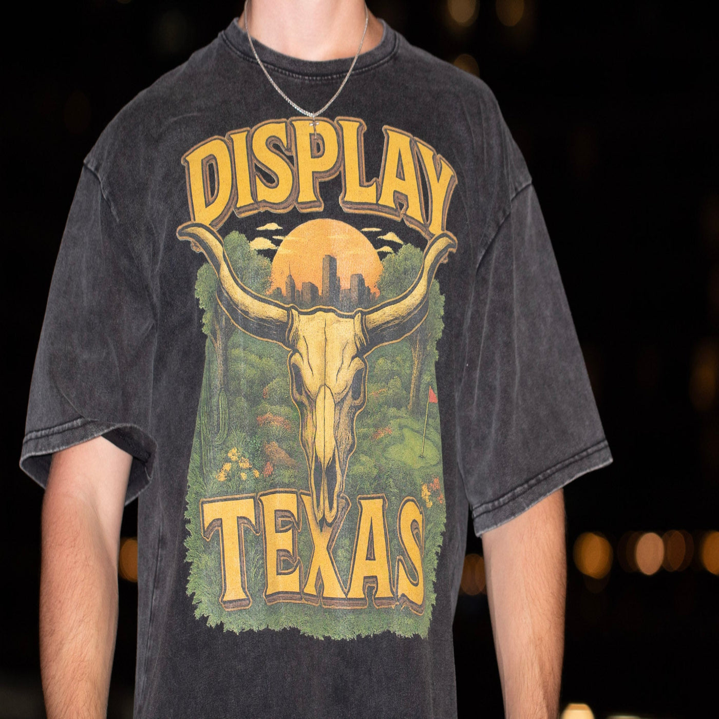 Acid Wash longhorn T-Shirt