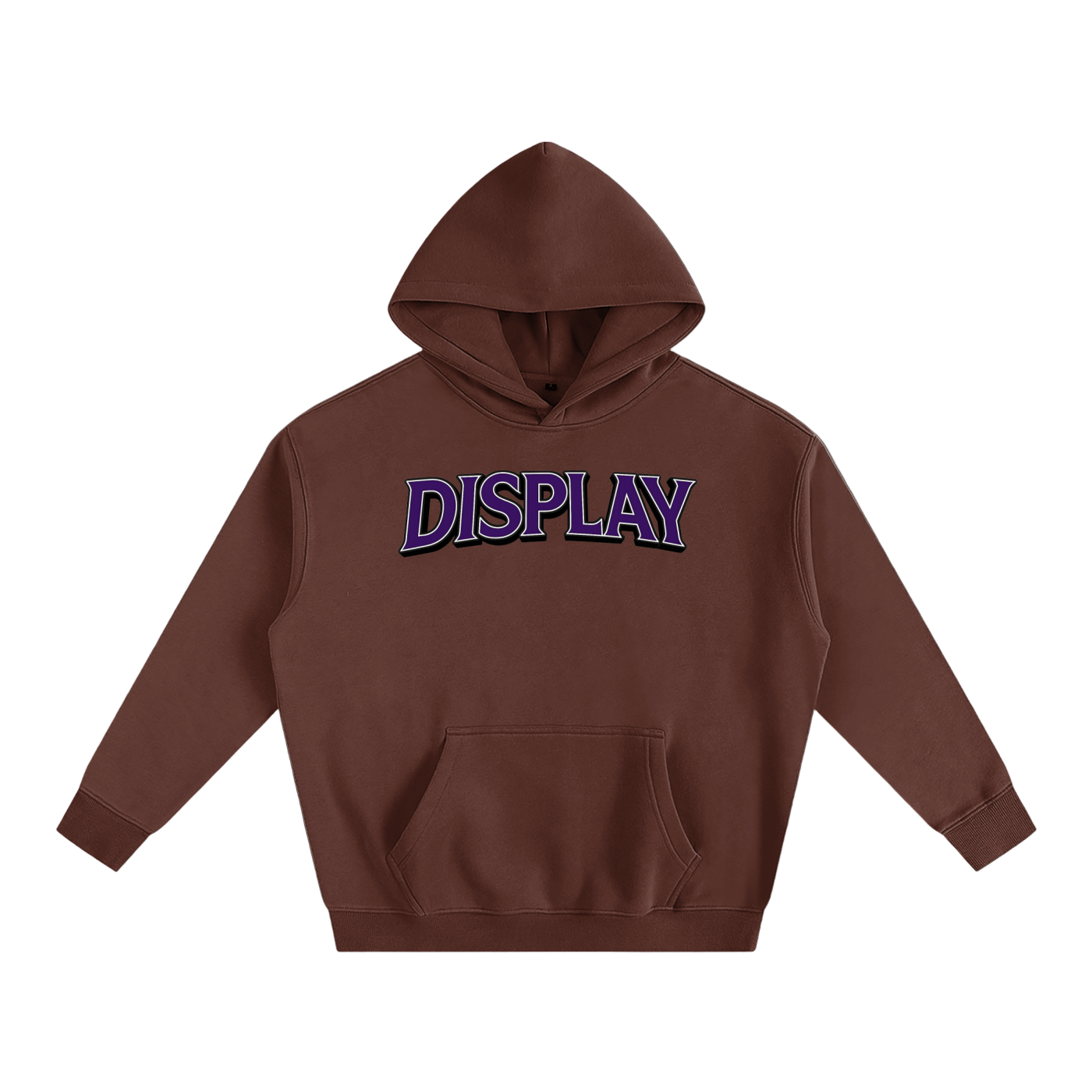 Purple Display Logo Fleeced Hoodie