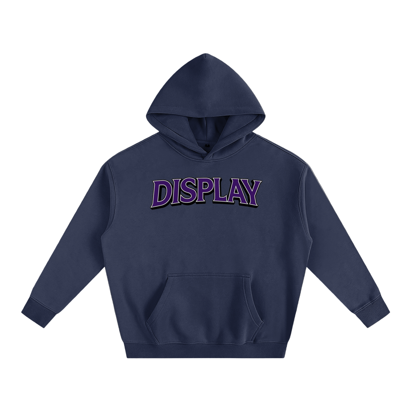 Purple Display Logo Fleeced Hoodie