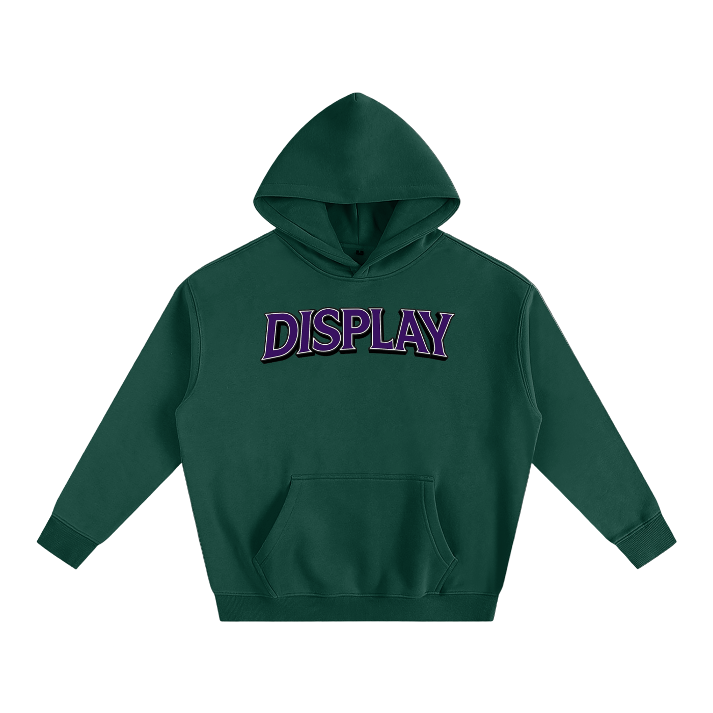 Purple Display Logo Fleeced Hoodie